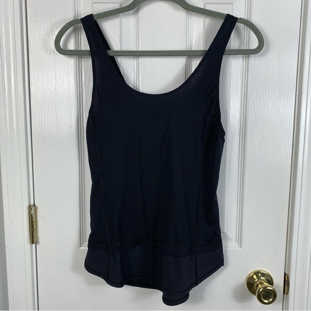 Lululemon Womens Black Striped Tanks